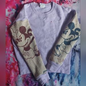 Mickey Mouse Sleeves Lavender Crewneck